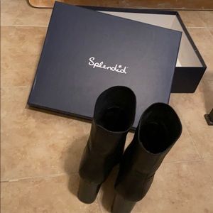 NWT All leather Splendid black booties